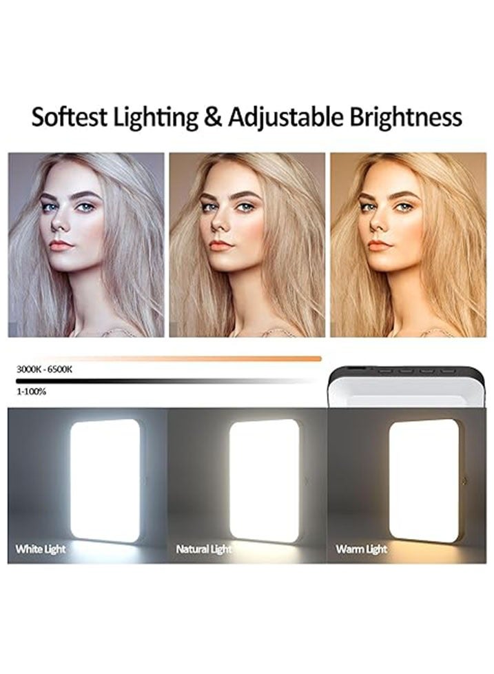 Arabest Rechargeable Selfie Light, Clip Fill Light for Phone Laptop Tablet Portable Light for Video Conference Live Streaming Zoom Call Makeup Picture (Black) - Image 2