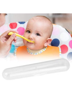 Zerodis Food Grade Single Storage Box Baby Silicone Spoon Transparent Children Stainless Cutlery Set Spoon Portable Travel Tableware Case  - Image 2