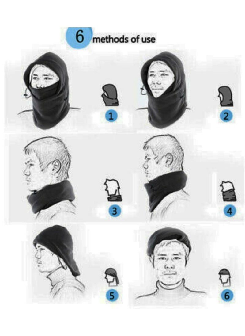Generic Full Face Mask Cap Neck Cover Winter Ski Hat, Outdoor Unisex Winter Fleece Hats Bicycle Ski Warm Wind Proof Face Mask Hood for Mens Women  - Image 2