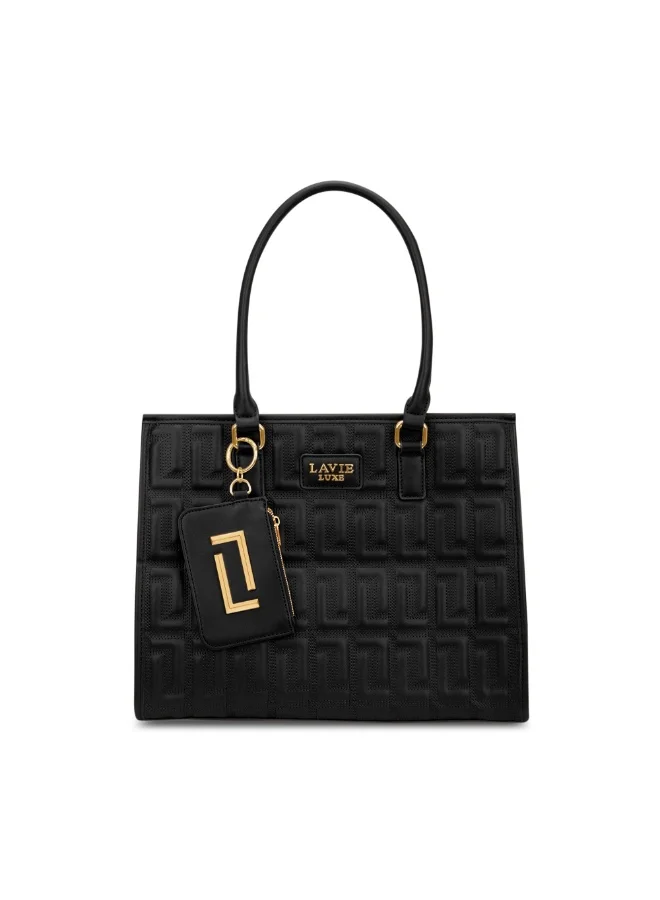 Luxe Women's Quem Large Satchel Bag (Black)