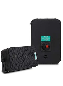 Home Dual Waterproof Outdoor Speaker System 5.25 Inch Pair Of Weatherproof Wall Ceiling Mounted Speakers W Heavy Duty Grill Universal Mount For Use In The Pool Patio Indoor Pdwr40B Black
