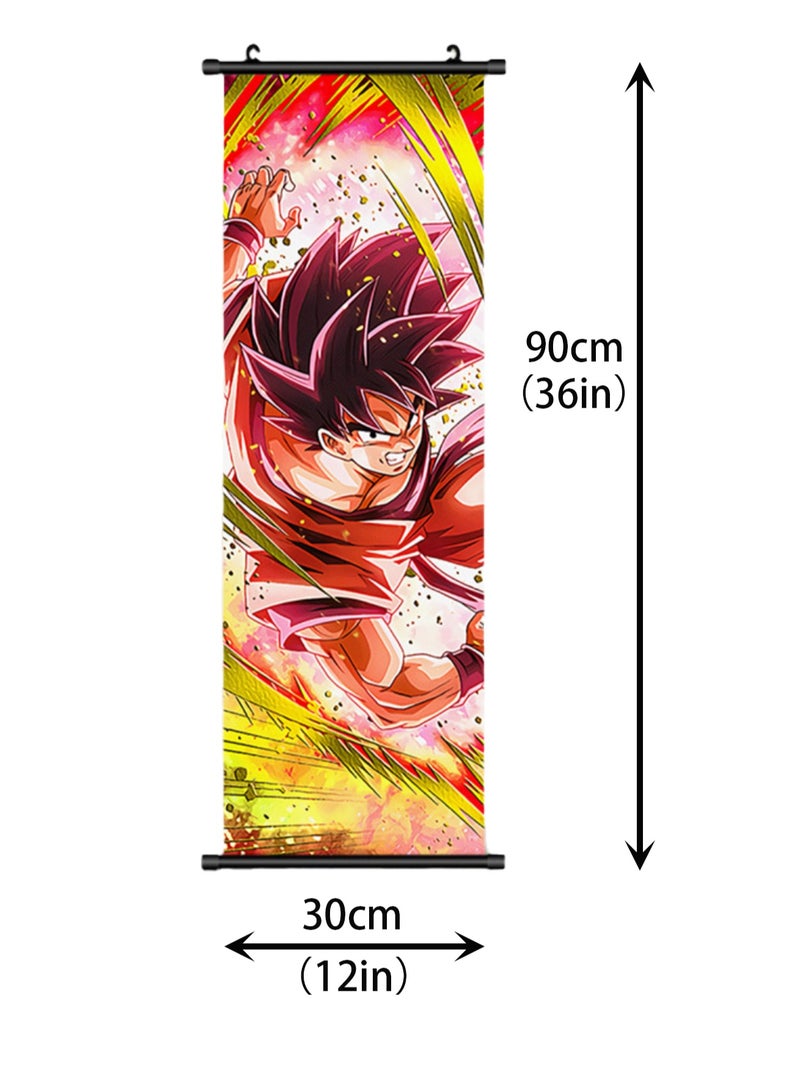 Japanese Anime Character Goku Series Hanging Scroll Painting Bedroom Mural Home Decoration Painting Comic Exhibition Poster (LZ-1) - Image 2