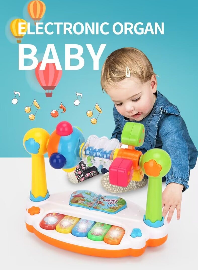 Musical Toy Baby Musical Keyboard Piano Set Learning Light up Toy Early Educamional Montessori Toys for Babies Toddler Boys Girls Birthday  - Image 1