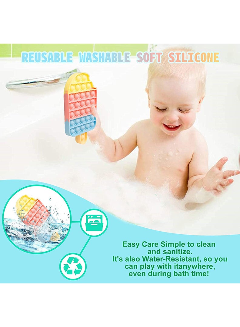 Theodor لعبة فidget حسية فقاعات الدفع والضغط متعددة الألوان على شكل آيس كريم وحلوى - Image 4