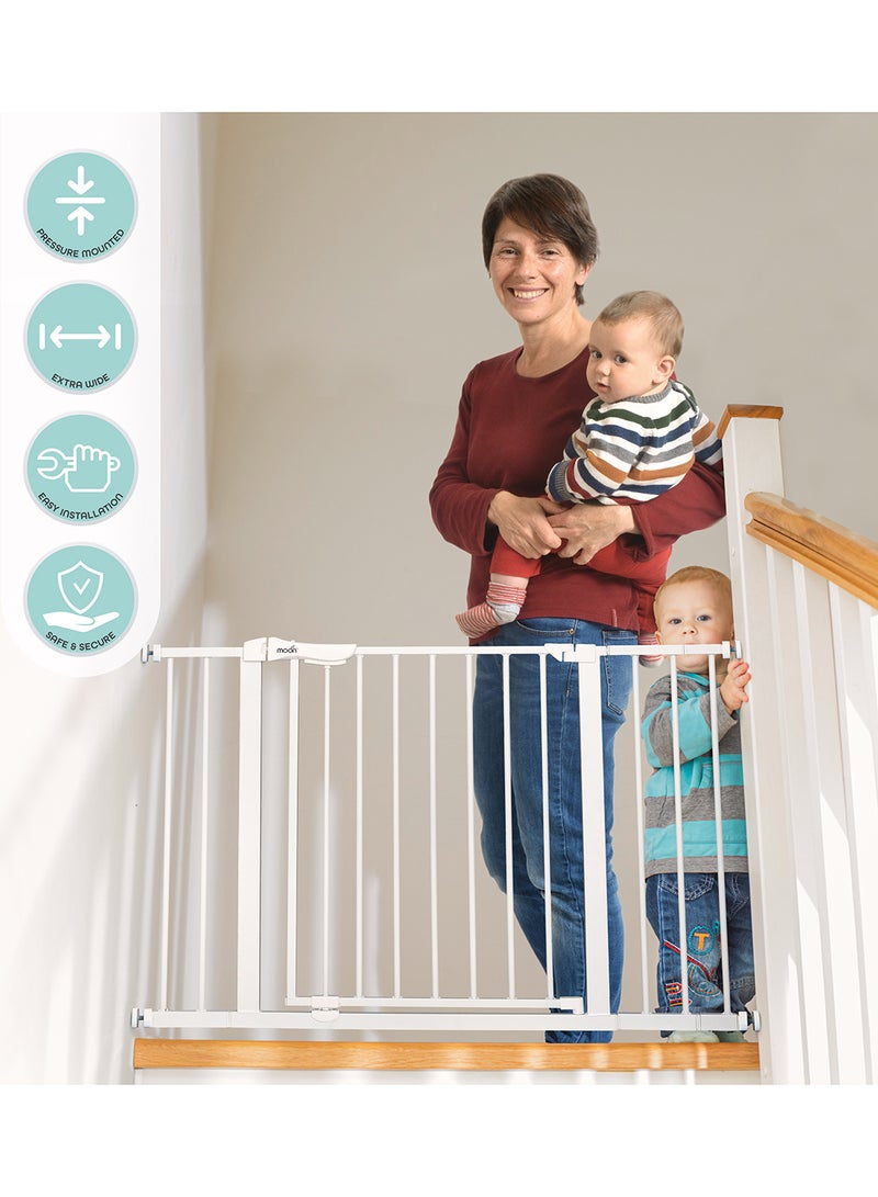 Moon Safety Gate With Extension Kit And 4 Pack Wall Cups ( 74.5-100 cm ) - Image 4