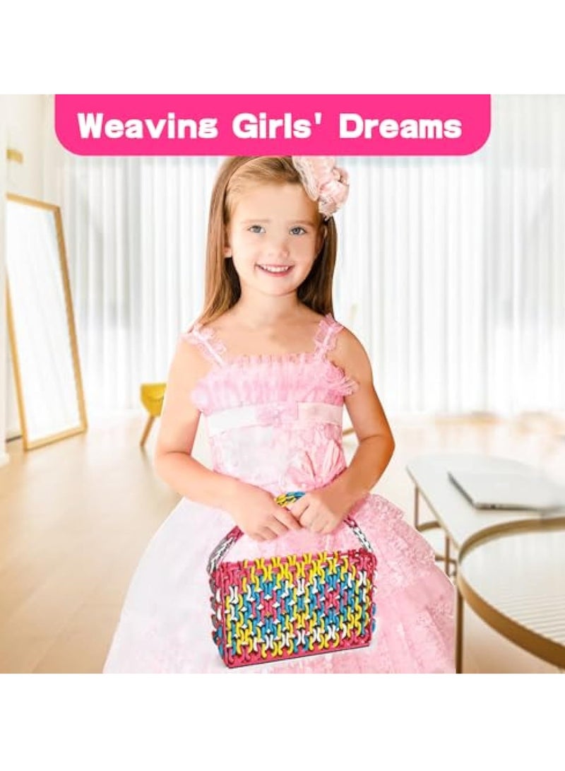 KASTWAVE DIY Handmade Knitting kit for Kids, Knitting Kit for Beginner, can Make All Kinds of Items, Dresser Box, Bracelets, Necklaces, Handbags, etc Gifts for Girls Boys 3-7 Years Old  - Image 4
