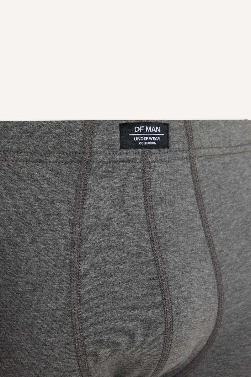 DeFacto Grey Man Regular Fit Knitted Boxer Casual - Image 4