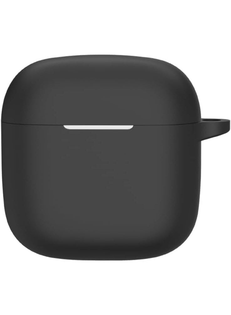 Silicone Case Compatible with Huawei FreeBuds SE 2 Earbuds, Soft Shockproof Protective Silicone Cover with Carabiner, Lightweight Anti-Scratch Earbuds Case – Black - Image 3