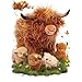 OUOZZZ Highland Cow Stuffed Animal 145 Large Realistic Fluffy Cow Plush Toy with 4 Baby Calves TravelFriendly Portable Gift for Baby Girls Boys Toddlers Kids 3 Year Old - Image 3