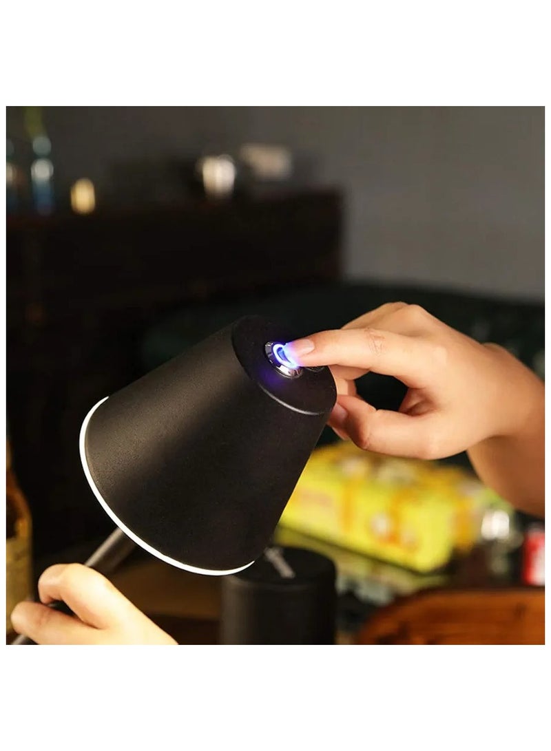 ارستيد مصباح طاولة LED لاسلكي مكتب ببطارية قابلة للشحن عبر USB باللون الأسود - Image 4