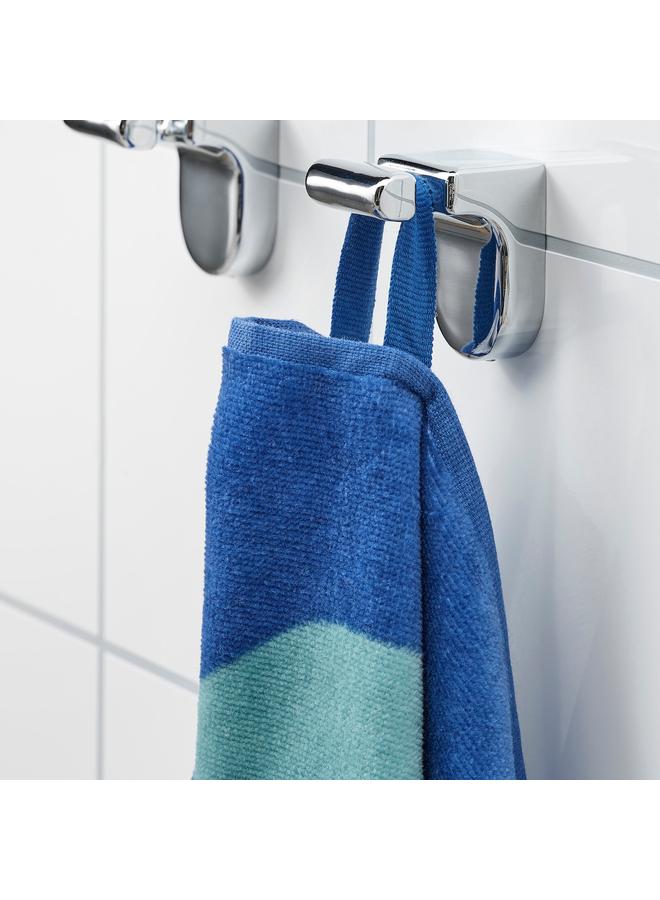 Bath towel, turtle pattern/dark blue, 70x140 cm  - Image 4