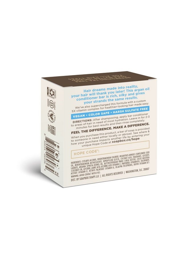 Soapbox Hair Conditioner Bar With Argan Oil To Soften Dry Damaged Hair And Tame Frizz 2Oz Solid Conditioner Low Plastic Vegan Sulfate Free Paraben Free Hair Care  - Image 4