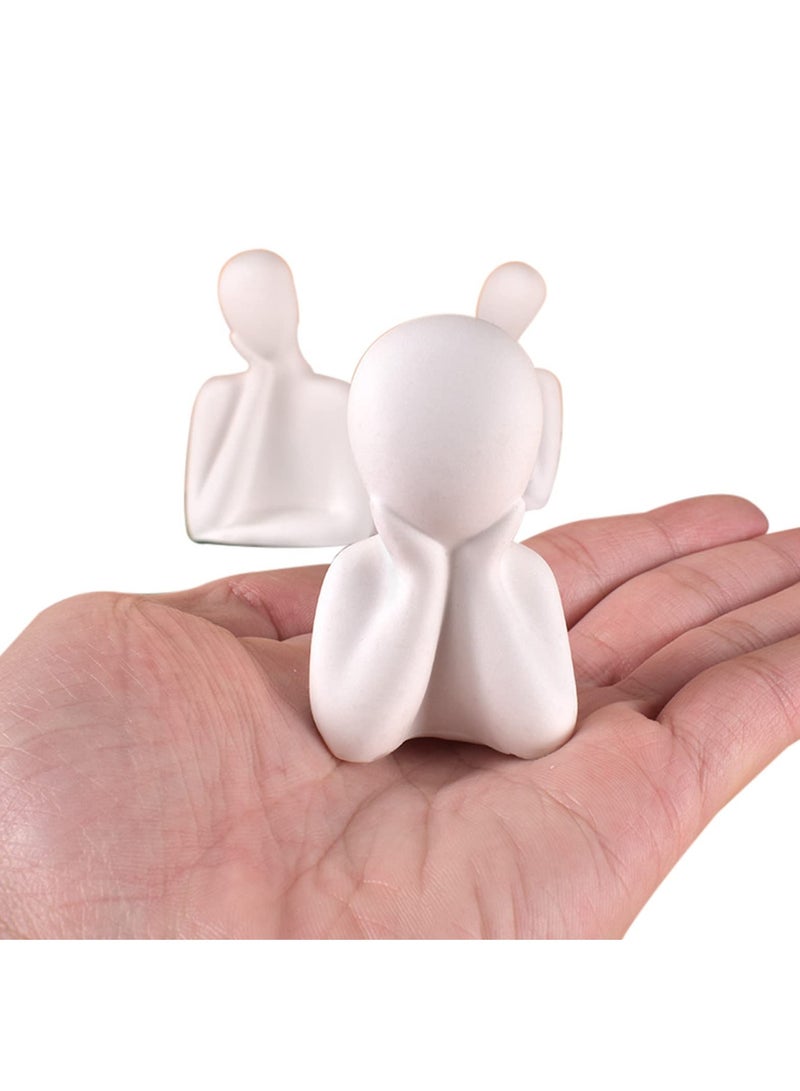 KASTWAVE 3D Candle Mold Set, Hand-Supported Cheek Thinker Statue Molds, 3D Human Body Silicone Molds for Candle, Resin, Aromatherapy, Soap, and Clay Crafts - Image 2