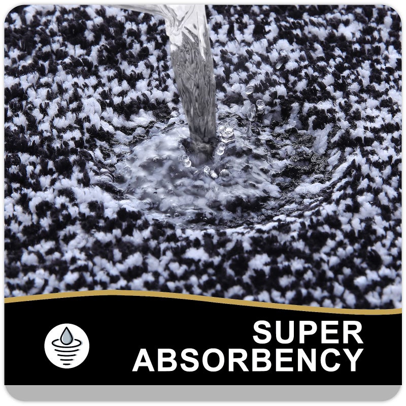 OLANLY Bathroom Rugs 24x16, Extra Soft and Absorbent Microfiber Bath Mat, Non-Slip, Machine Washable, Quick Dry Shaggy Bath Carpet, Suitable for Bathroom Floor, Tub, Shower (Small, Black) - Image 4