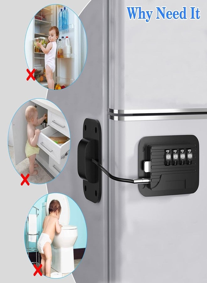 Kevim Child Safety Refrigerator Lock with Combination Password - No Drill, Easy Install Fridge & Freezer Door Lock for Kitchen, Cabinets, Closets, Drawers, and Windows - Image 5