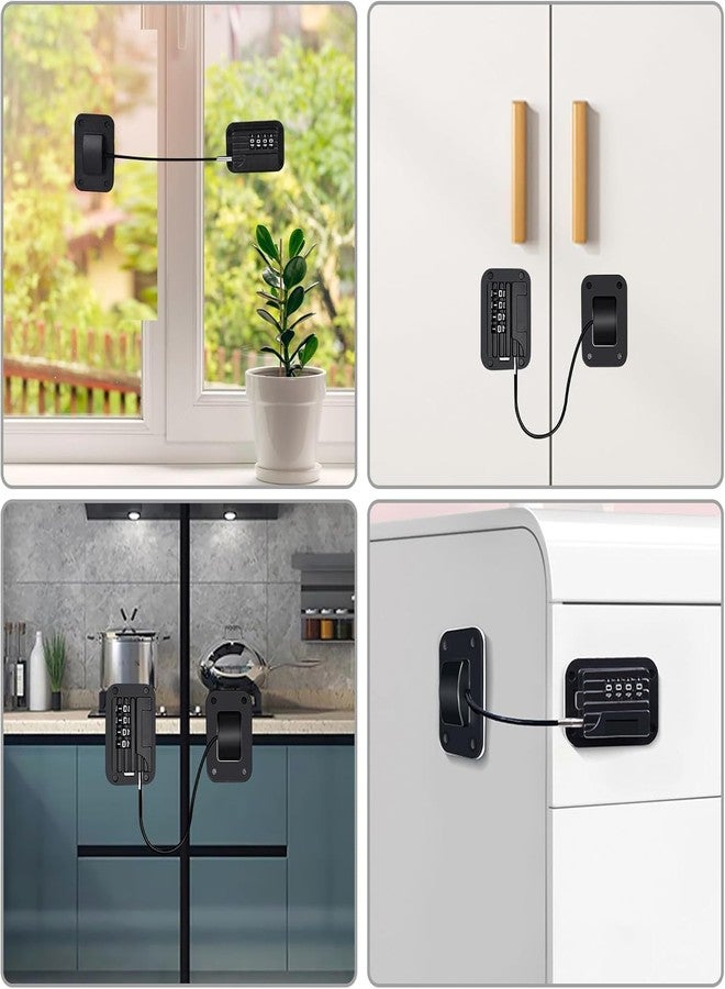 Kevim Child Safety Refrigerator Lock with Combination Password - No Drill, Easy Install Fridge & Freezer Door Lock for Kitchen, Cabinets, Closets, Drawers, and Windows - Image 4