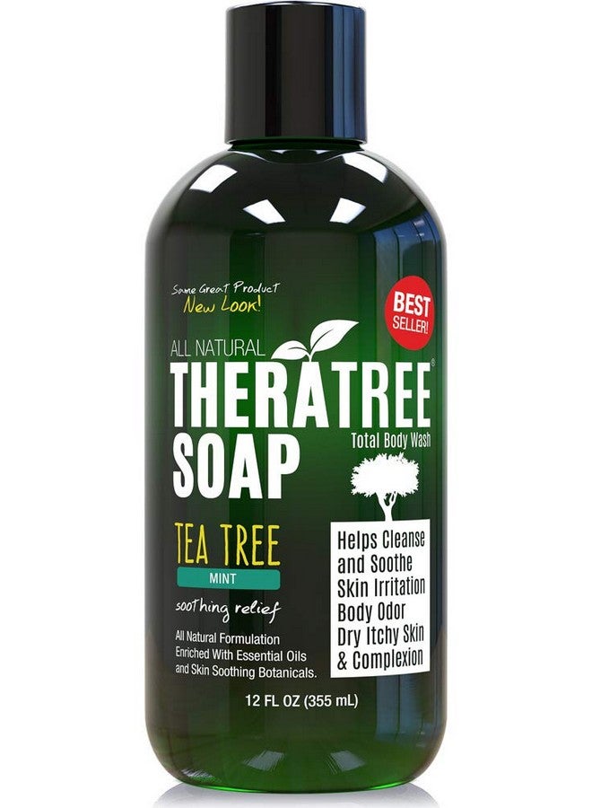 Oleavine TheraTree Tea Tree Oil Soap with Neem Oil - 12oz - Helps Skin Irritation, Body Odor, & Helps Restore Healthy Complexion for Body and Face TheraTree