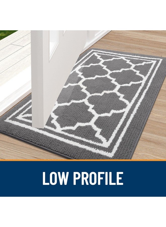 Buganda Indoor Door Mat, Dirt-Resistant and Absorbent Doormat, Anti-Slip, Low Profile Floor Mats for Inside Entryway, Front, and Back Door Entrance (32x20 Inches, Grey) - Image 2