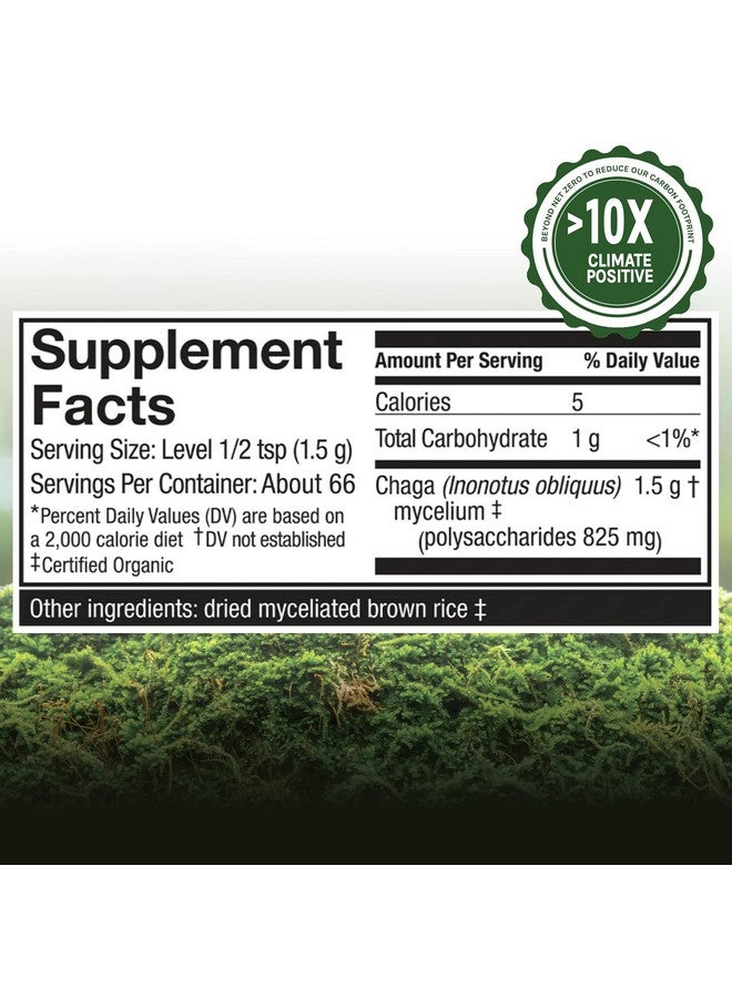 Host Defense Chaga Powder Antioxidant Support Mushroom Supplement 3.5 Oz Plain - Image 2