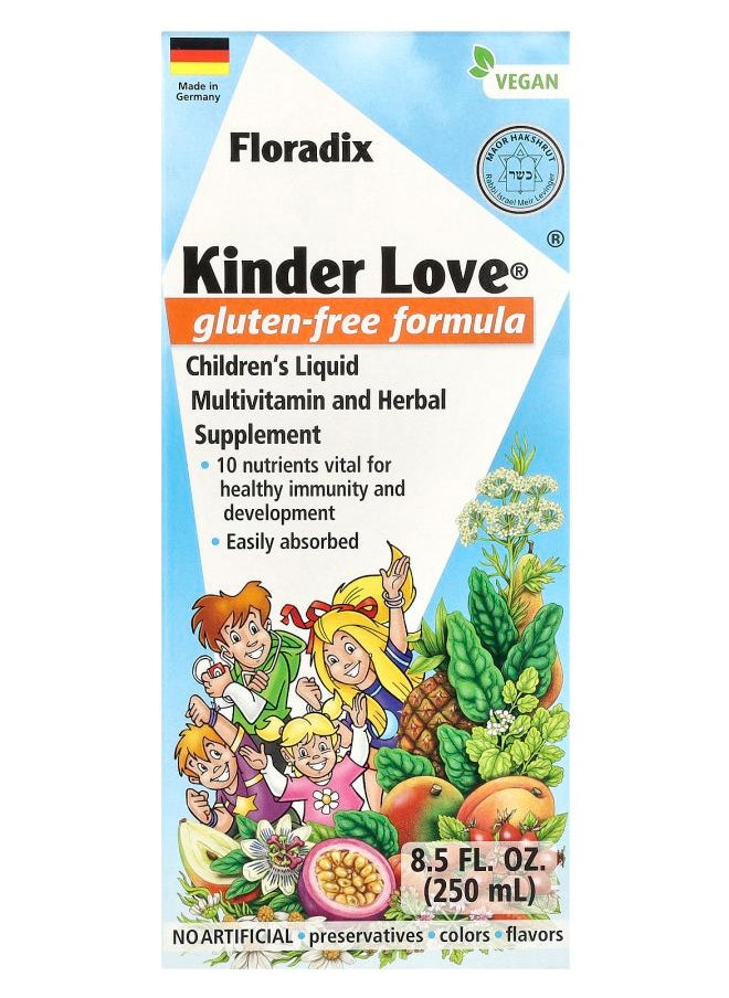 Floradix - Floradix Kinder Love Children's Liquid Multivitamin and Herbal Supplement Gluten Free 8.5 fl oz (250 ml) - Image 1