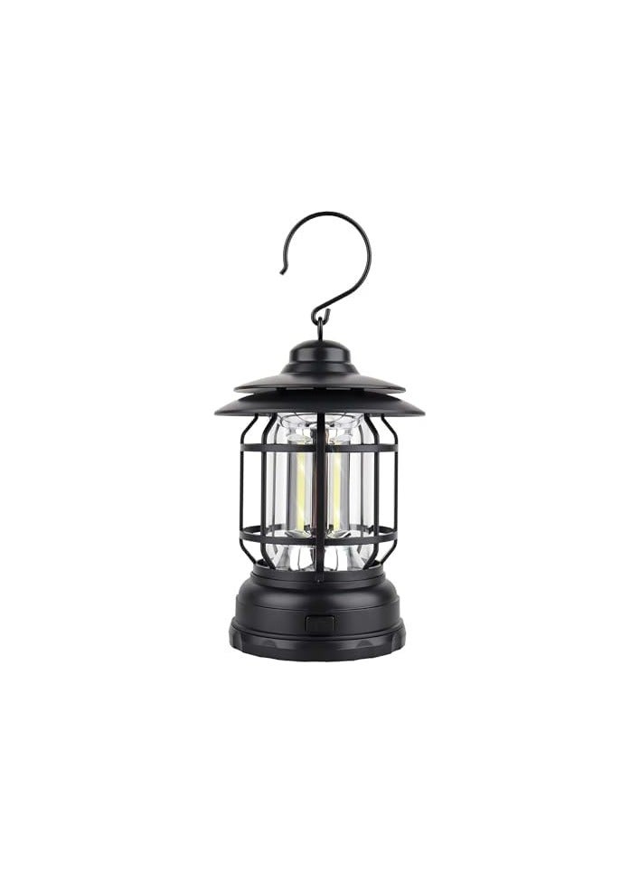 erorex Camping Light Lantern Battery Powered, Portable Outdoor Lamp, Hand & Hanging Waterproof Lantern Brightness Tent Light for Camping, Hiking, Fishing, Camping Gear Black  - Image 1