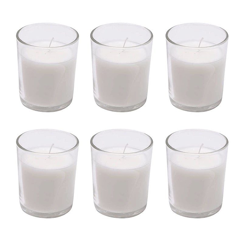 Floryn Decor Votive Glass Candles | Smokeless | Burning Time- 10 Hours | Unscented (Pack of 6) - Image 5