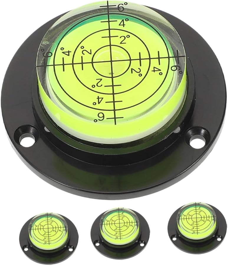 Operitacx 4 Pack Bubble Level with Cylindrical Vial for RV Construction Camera Tripod - Image 2