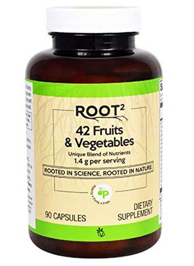 Vitacost Brand Vitacost Root2 42 Fruits And Vegetables 1.4 Gram Per Serving 90 Capsules  - Image 1