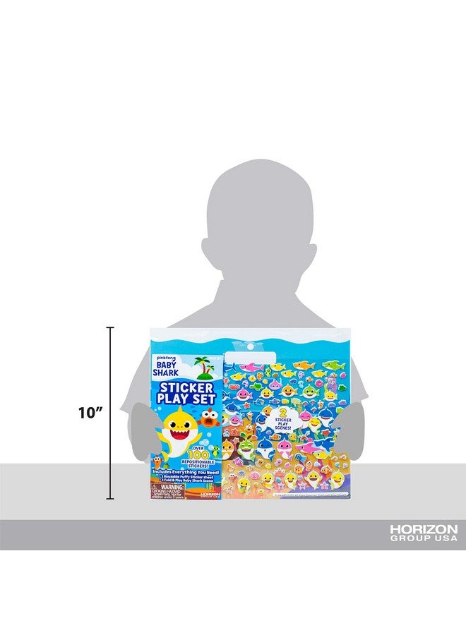 BABY SHARK Horizon Group USA Baby Shark Sticker Play Set - 100 Reusable Puffy Stickers - Baby Shark Sticker Bundle for Kids Ages 3 and Up - Image 5