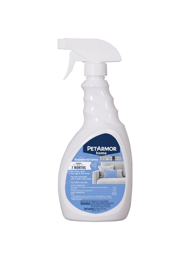 PetArmor PETARMOR Home Household Spray for Fleas and Ticks, Flea Treatment for Home, Prevents Flea and Tick Re-Infestations for Cats and Dogs, Treats Carpet, Furniture, and More, 24 Ounce  - Image 1