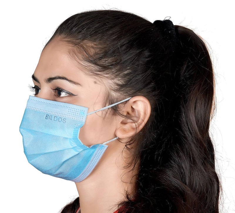 Bildos 3Ply Non-Woven Fabric Disposable Anti-pollution Dust Mask With Nose Clip for Unisex - Image 2