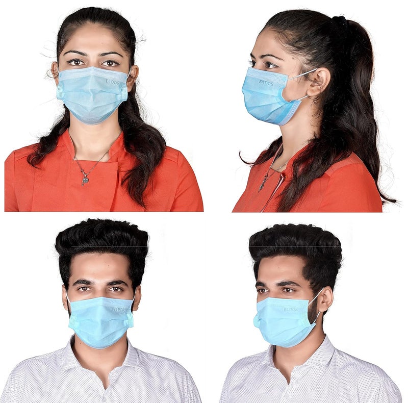 Bildos 3Ply Non-Woven Fabric Disposable Anti-pollution Dust Mask With Nose Clip for Unisex - Image 4