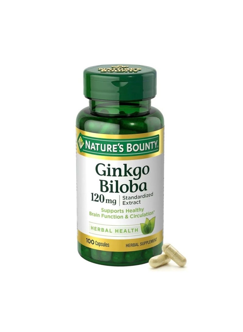 NATURES BOUNTY GINKGO BILOBA 120 MG CAPSULES