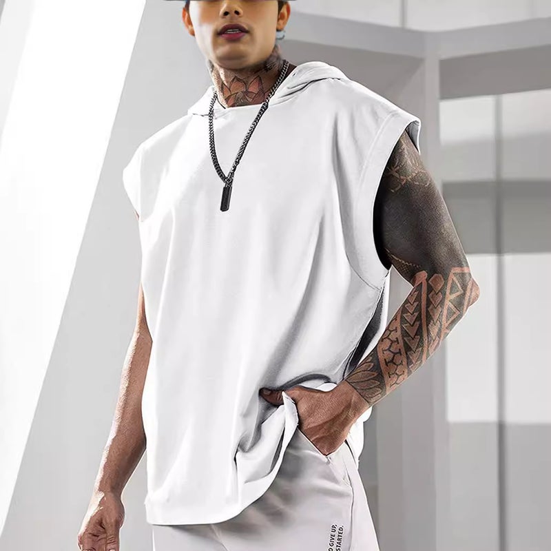 2021 Foreign Trade New Men''s Casual Pullover Sports Men''s T-Shirt Sleeveless Men''s Vest Loose - Image 3