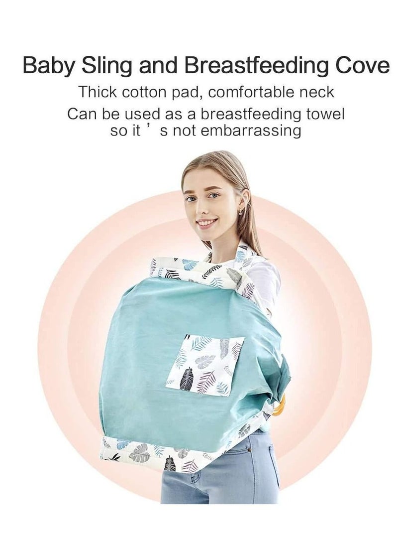 Gonice Baby Sling, Baby Wrap Carrier, Natural Cotton Baby Sling, Adjustable Breastfeeding Cover Cotton, Suitable for Newborns to 15Kg, Infants and Toddlers  - Image 5
