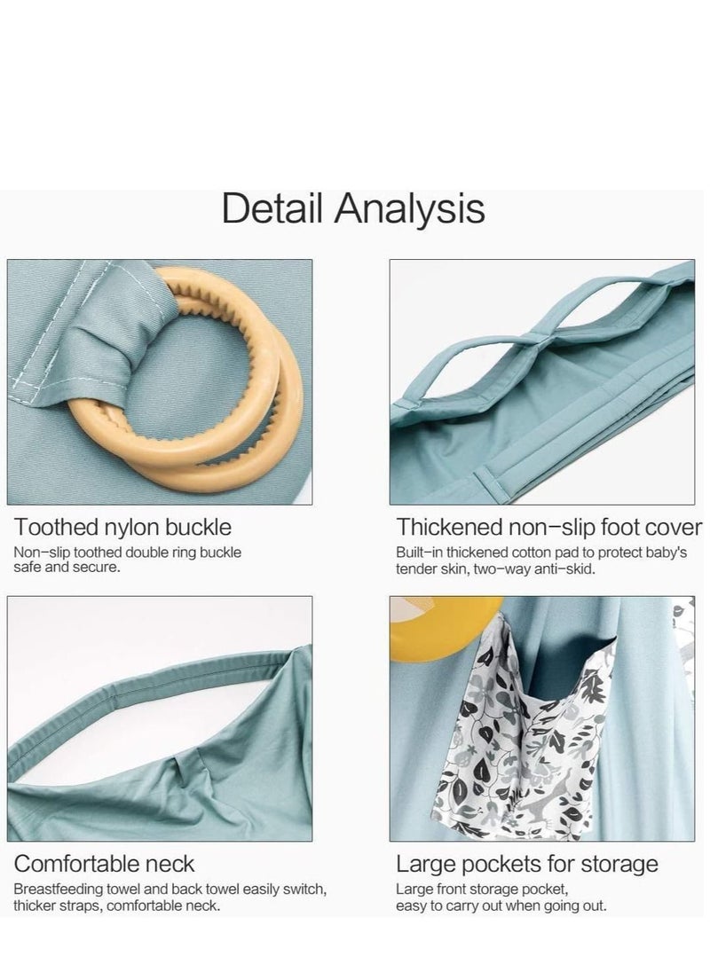Baby Sling, Baby Wrap Carrier, Natural Cotton Baby Sling, Adjustable Breastfeeding Cover Cotton, Suitable for Newborns to 15Kg, Infants and Toddlers