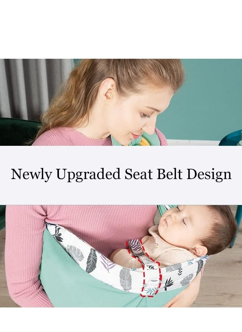 Gonice Baby Sling, Baby Wrap Carrier, Natural Cotton Baby Sling, Adjustable Breastfeeding Cover Cotton, Suitable for Newborns to 15Kg, Infants and Toddlers  - Image 4