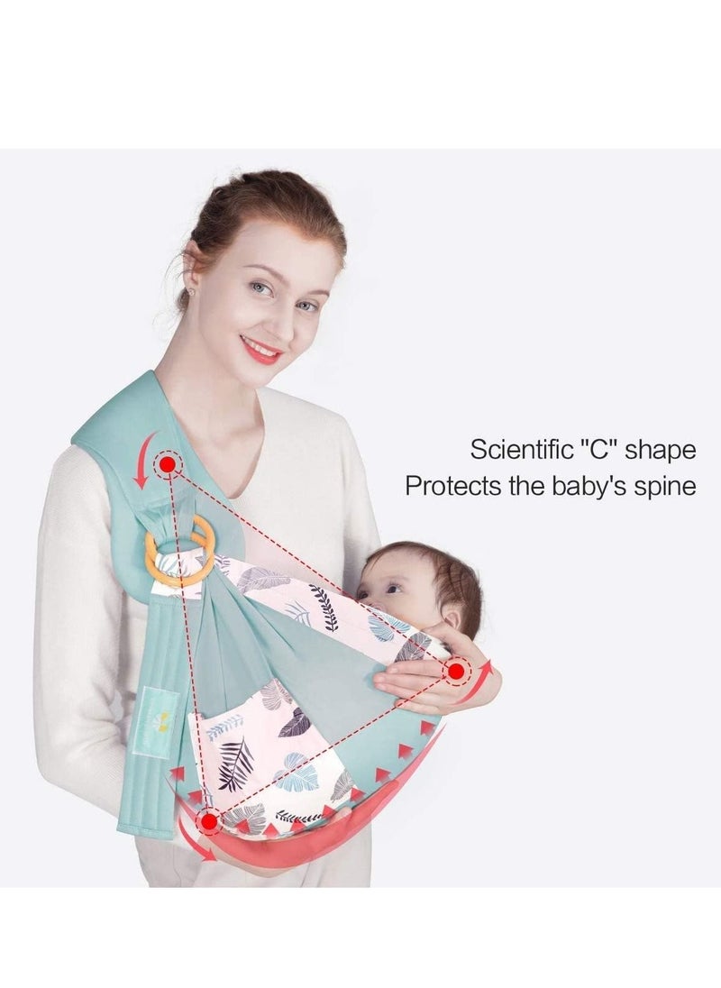 Gonice Baby Sling, Baby Wrap Carrier, Natural Cotton Baby Sling, Adjustable Breastfeeding Cover Cotton, Suitable for Newborns to 15Kg, Infants and Toddlers  - Image 3
