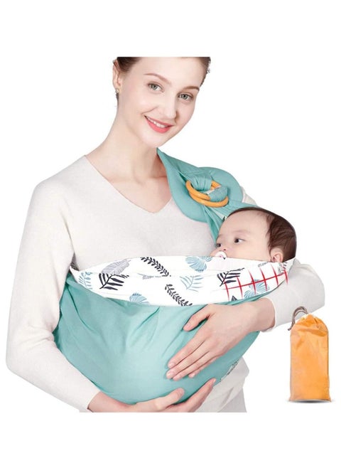 Baby Sling, Baby Wrap Carrier, Natural Cotton Baby Sling, Adjustable Breastfeeding Cover Cotton, Suitable for Newborns to 15Kg, Infants and Toddlers