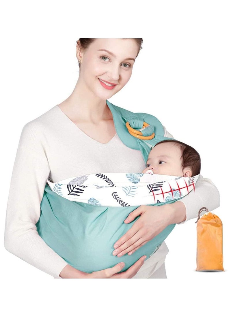 Gonice Baby Sling, Baby Wrap Carrier, Natural Cotton Baby Sling, Adjustable Breastfeeding Cover Cotton, Suitable for Newborns to 15Kg, Infants and Toddlers  - Image 1