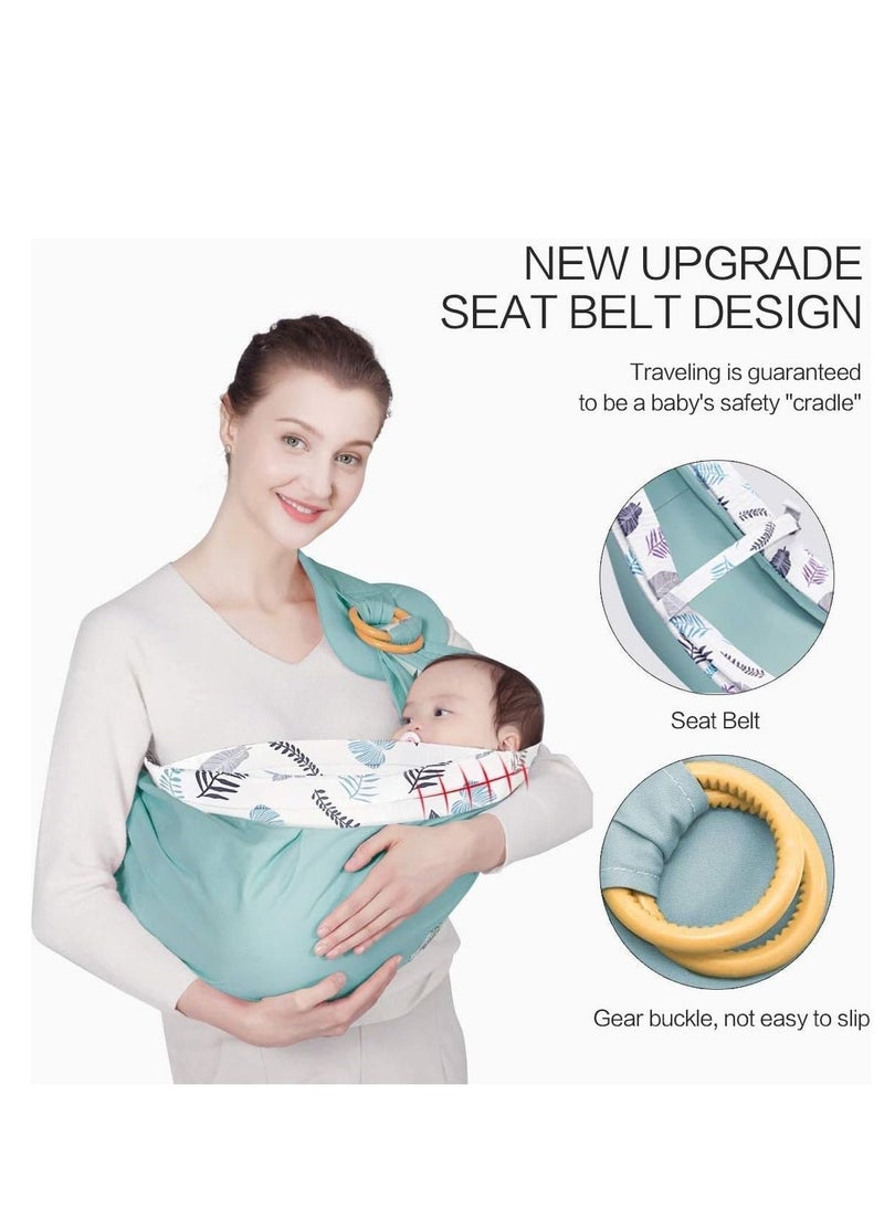 Gonice Baby Sling, Baby Wrap Carrier, Natural Cotton Baby Sling, Adjustable Breastfeeding Cover Cotton, Suitable for Newborns to 15Kg, Infants and Toddlers  - Image 2