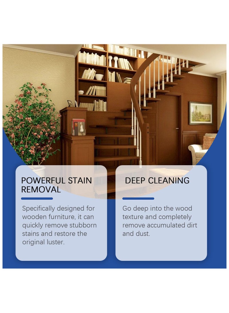 SOLARAE Wood Furniture Foam Cleaner, Deep Cleaning Wood Cleaner Spray for Wood Surfaces, Remove Dirt and Grime Buildup, Cabinet, Table and Other Wood Surfaces Restorer, Natural Wood Conditioner - Image 4