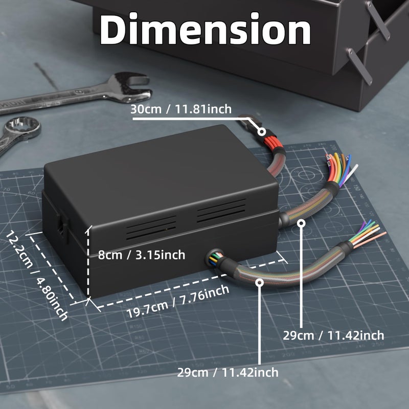 DaierTek Relay Box 12V 10 Way Relay Block and 10 Way ATC/ATO Blade Fuse Panel Pre-Wired Dustproof Fuse Relay Box for Automotive Car Marine Boat - Image 2