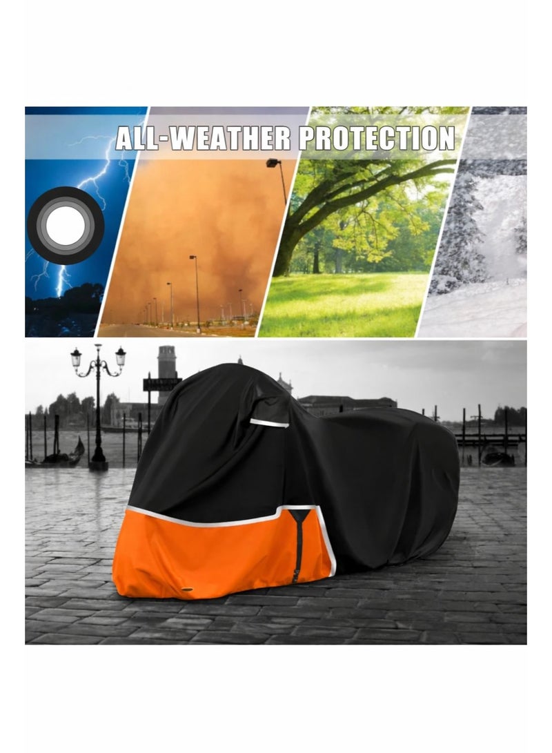 غطاء موتوسيكلات مقاوم للمياه من قماش أوكسفورد 420D للحماية من الثلج والمطر والغبار - Image 2