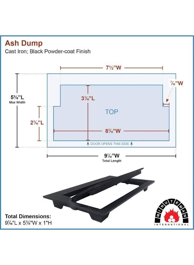 Minuteman International Minuteman International Cast Iron Ash Dump Black  - Image 5