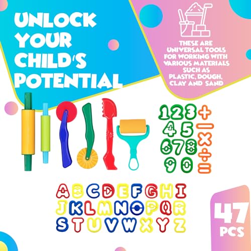 DIMROM Clay and Play Dough Tools Six Piece Set Ages 3 Up 47pcs - Image 5