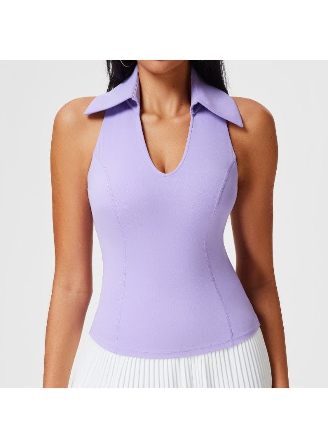 Sleeveless Fitness Yoga Shirt Women Slim Fit V-Neckline Gym Running Top Breathable Quick Dry Sportswear Workout Clothes tank top  - Image 1