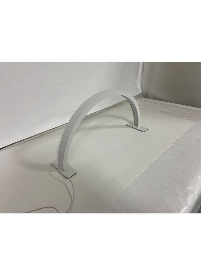 Explosions Three-color Warm Button Remote Control Arc Eyelash Lamp Beauty Salon Lighting U-shaped Desktop Half Moon Nail Lamp-Specifications:55cm  - Image 1