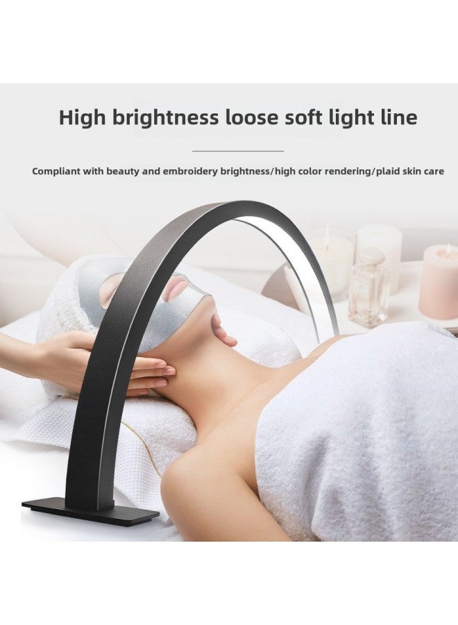 Explosions Three-color Warm Button Remote Control Arc Eyelash Lamp Beauty Salon Lighting U-shaped Desktop Half Moon Nail Lamp-Specifications:55cm  - Image 3