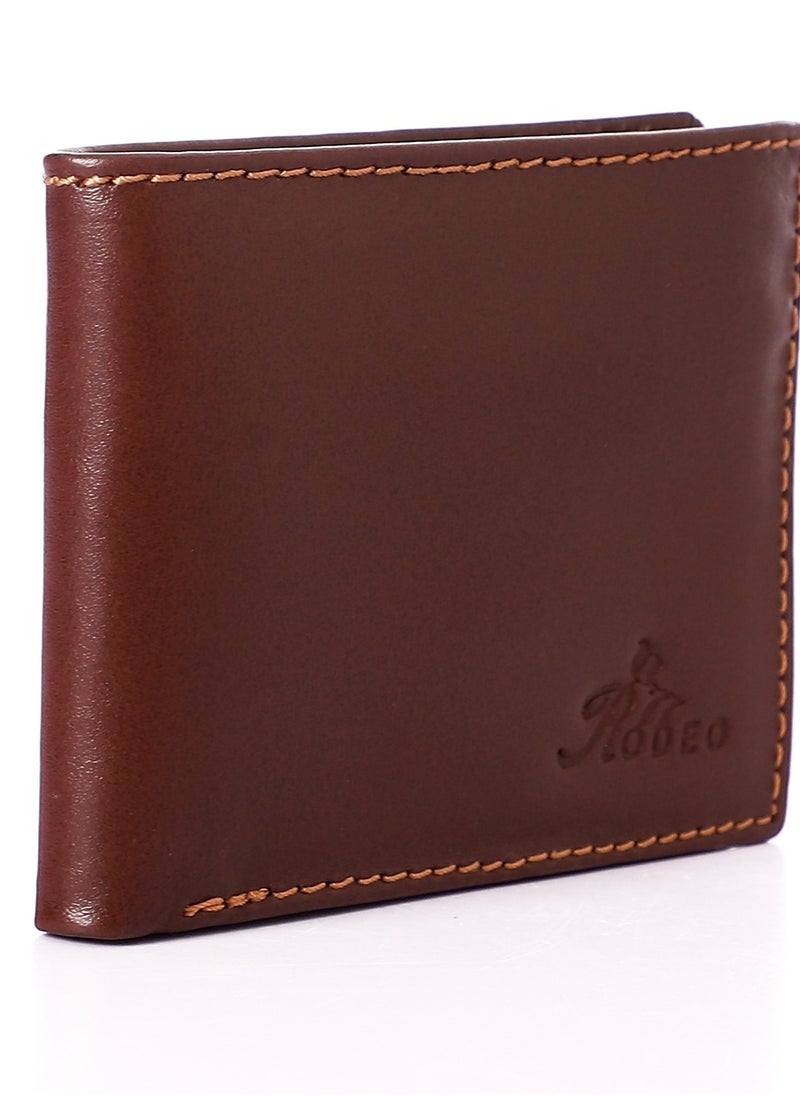 Generic - Leather Wallet for men (RO 122) Soft Touch Rustic Leather, Extra Capacity with, Compact Convenience and Ideal Gift - Men's Wallet with 10 Card Slots.with cash pocket .and 2 ID windows .Brown - Image 1